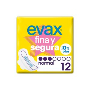 Compresas Con Alas Fina Y Segura Normal Evax 12 Uds