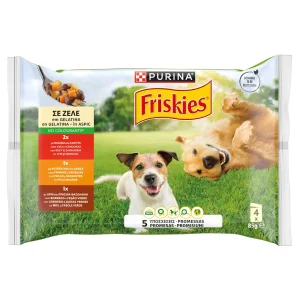 Comida Húmeda Perros Mix Carnes Gelatina Friskies Pack 4X85G