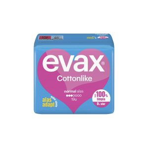 Compresas Con Alas Cottonlike Normal Evax 19 Uds