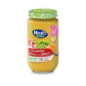 Tarrito Guisantes Con Jamón Hero Baby 235 Gr