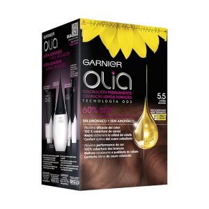 Tinte Permanente Sin Amoníaco Garnier Olia N5.5 Caoba