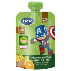 Bolsita Naranja, Plátano, Pera Y Galletas Hero 100 Gr