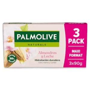 Jabón En Pastilla Naturals Oliva Y Leche Palmolive 3 Uds