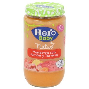 Tarrito Menestra Con Jamón Y Ternera Hero Baby 235 Gr