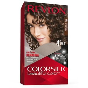 Tinte Permanente Sin Amoníaco Colorsilk Revlon N30 Castaño Oscuro