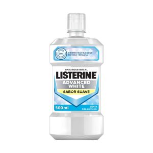 Enjuague Bucal Avanced White Sabor Suave Listerine 500Ml