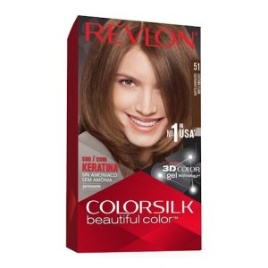 Tinte Permanente Sin Amoníaco Colorsilk Revlon N51 Castaño Claro