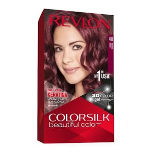 Tinte Permanente Sin Amoníaco Colorsilk Revlon N48 Borgoña