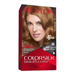 Tinte Permanente Sin Amoníaco Colorsilk Revlon N57 Castaño Dorado Muy Claro