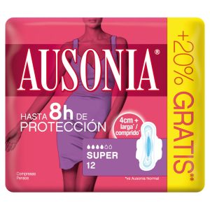 Compresas Con Alas Super Ausonia 12 Uds