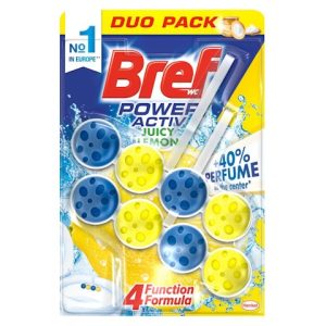 Desinfectante WC Colgador Power Activ Juicy Lemon Bref 2 Uds