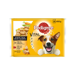 Comida Húmeda Perro Vital Protection Pollo Y Buey En Salsa Pedigree 4x100Gr
