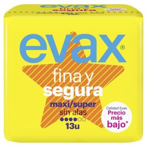 Compresas Fina Y Segura Super Evax 13 Uds