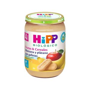 Tarrito Manzana Y Plátano Con Galletas Hipp Bio 190 Gr