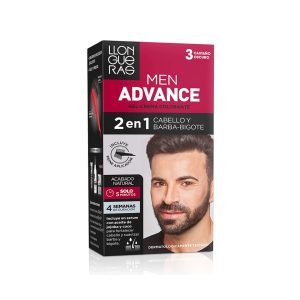 Gel-Crema Colorante Men Advance Llongueras 3 Castaño Oscuro
