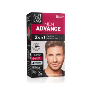 Gel-Crema Colorante Men Advance Llongueras 4 Castaño Natural