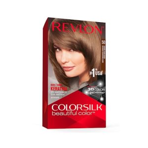 Tinte Permanente Sin Amoníaco Colorsilk Revlon N50 Castaño Claro Cenizo