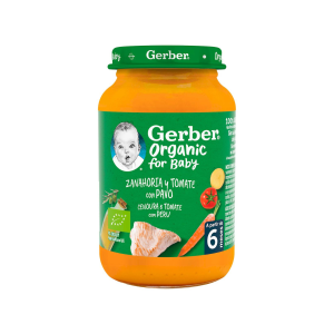 Tarrito Zanahoria, Tomate Y Pavo Gerber Organic 190 Gr