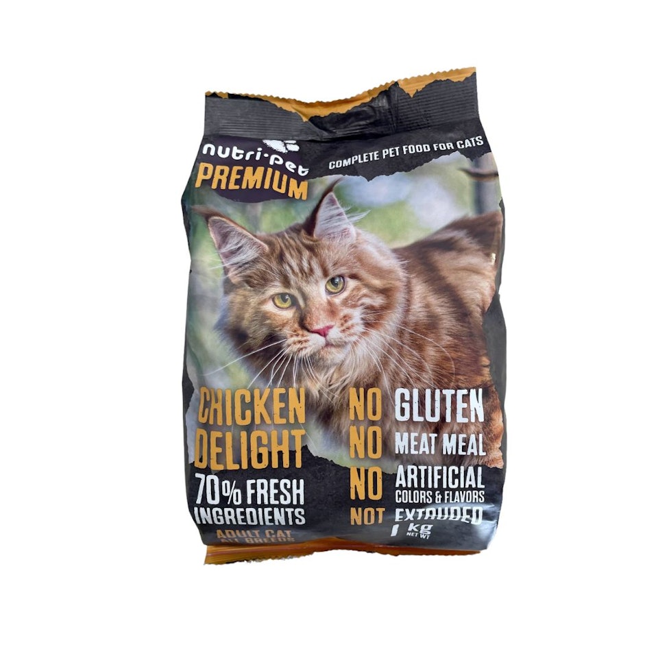 Pienso Gatos Premium 70% Pollo Nutri Pet 1Kg