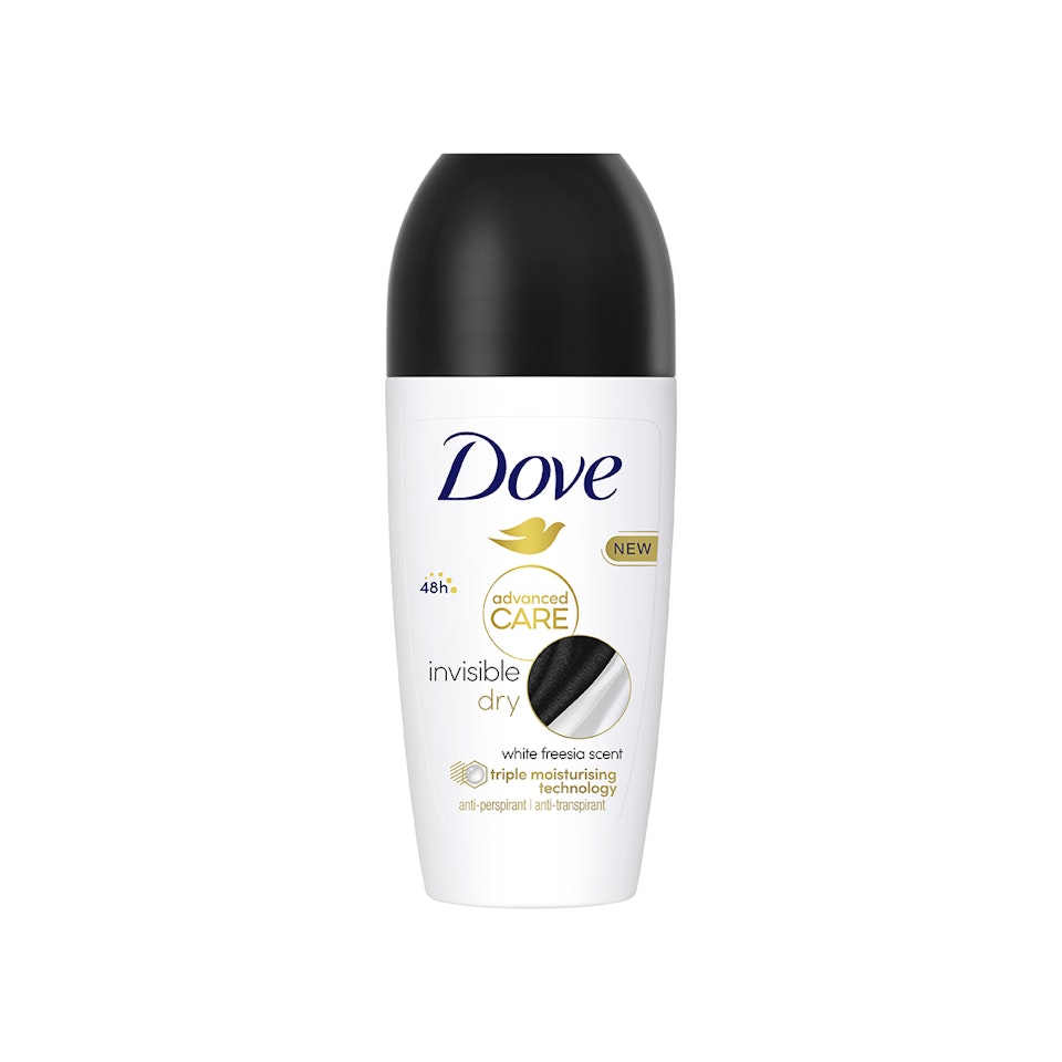 Desodorante Roll-On Invisible Dry Advanced Care Dove 50Ml