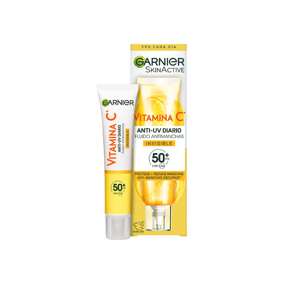 Fluido Facial Invisible Antimanchas Vitamina C SPF 50+ Garnier 15Ml