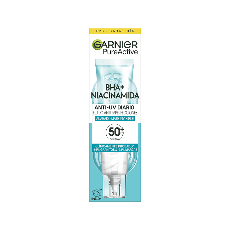 Fluido Facial Anti-Imperfecciones BHA+ Y Niacinamida SPF 50+ Garnier 15Ml