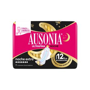 Compresas Ultrafinas Con Alas Noche Extra Ausonia 7 Uds