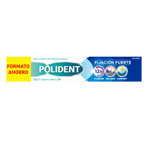 Crema Fijadora Prótesis Dental Fuerte Sabor Menta Polident 77 G