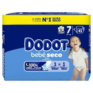 Pañales Bebé Seco Talla 7 (+15 Kg) Dodot 43 Uds