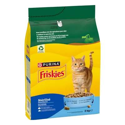 Pienso Gatos Pescado Con Verduras Friskies 3Kg