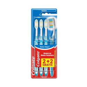 Cepillo De Dientes Extra Clean Medio Colgate 4Uds