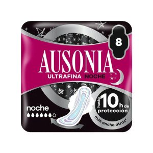 Compresas Ultrafinas Con Alas Noche Ausonia 8 Uds