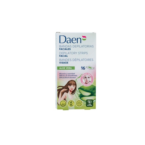 Bandas Depilatorias Faciales Aloe Vera Daen 16 Uds