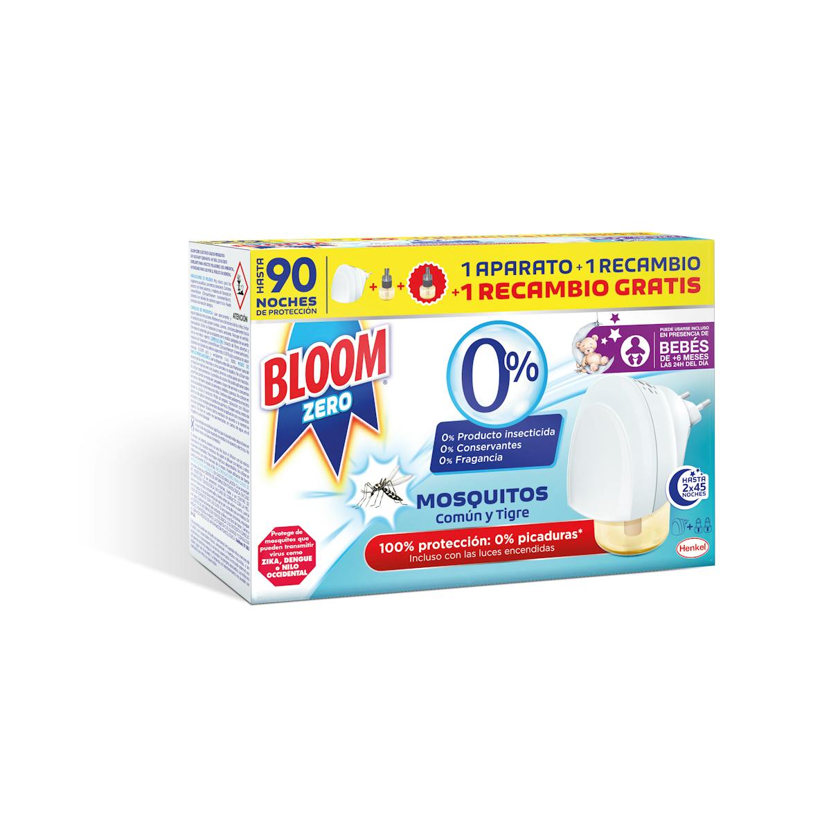 Insecticida Eléctrico + 2 Recambios Bloom Zero