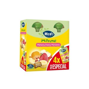 Bolsita Plátano, Fresa Y Manzana Hero 4x100Gr