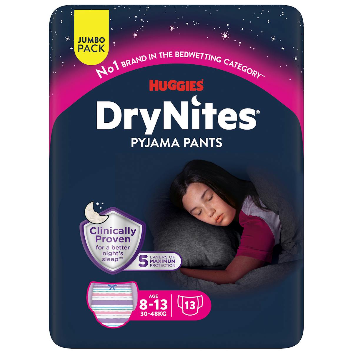 Braguitas Absorbentes Niñas 8-13 Años DryNites 13 Uds