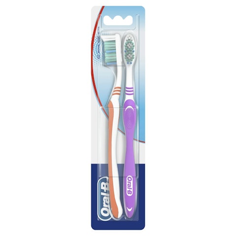 Cepillo De Dientes Shiny Clean Medio Oral-B 2 Uds