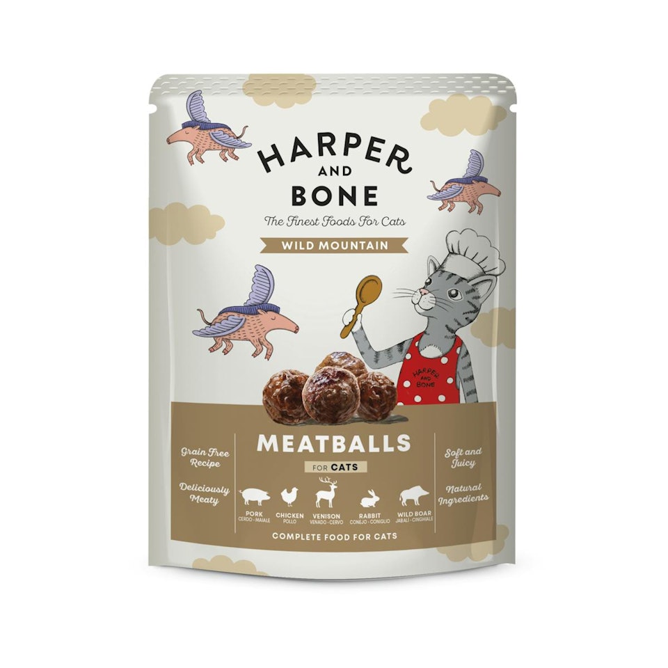 Comida Húmeda Gatos Grain Free Wild Mountain Harper & Bone 85 Gr