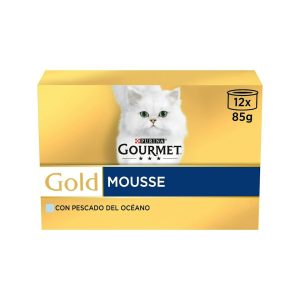 Comida Húmeda Gatos Mousse Pescado Purina Gourmet 12x85 Gr