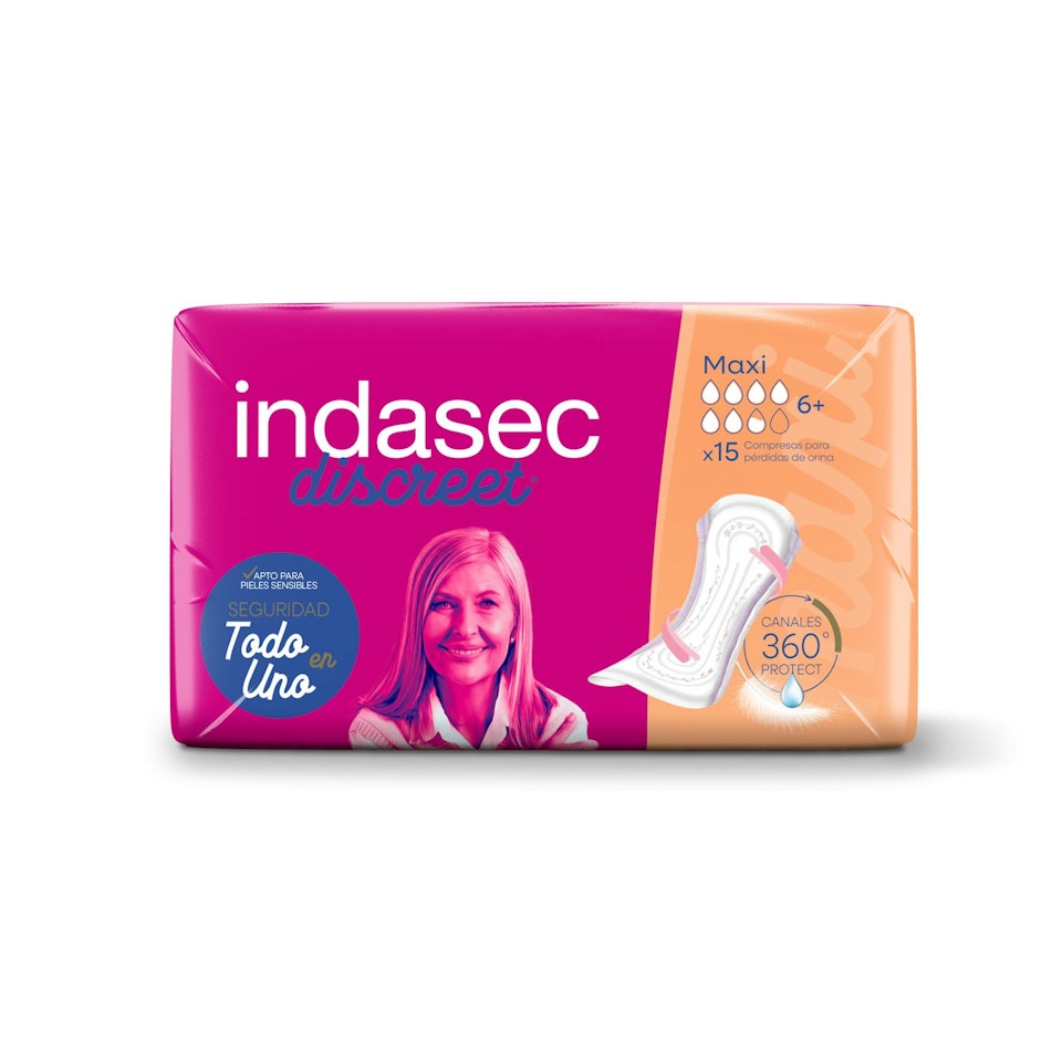 Compresas Incontinencia Indasec Discreet Maxi 15 Uds
