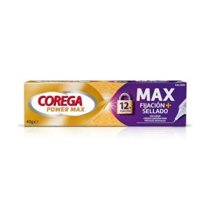 Crema Fijadora Prótesis Dental Max Fijación + Sellado Corega 40G