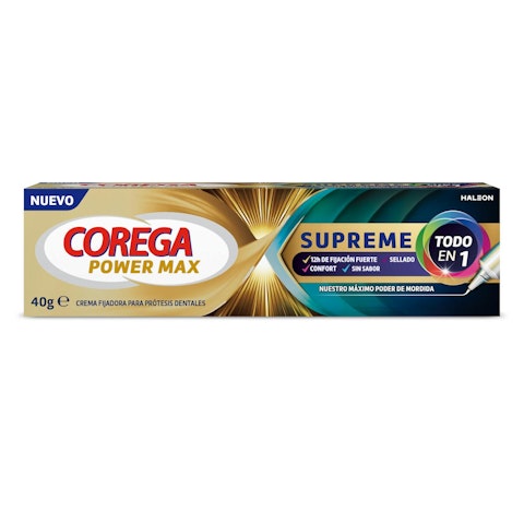 Crema Fijadora Prótesis Dental Supreme Corega 40G