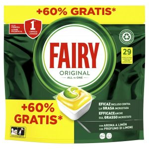 Lavavajillas En Cápsulas Todo En Uno Limón Fairy Original 29 Uds