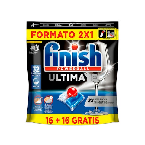 Lavavajillas En Cápsulas Ultimate Finish 32 Uds