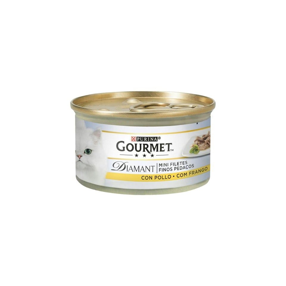 Comida Húmeda Gatos Filetes Pollo Gourmet Diamant 85G
