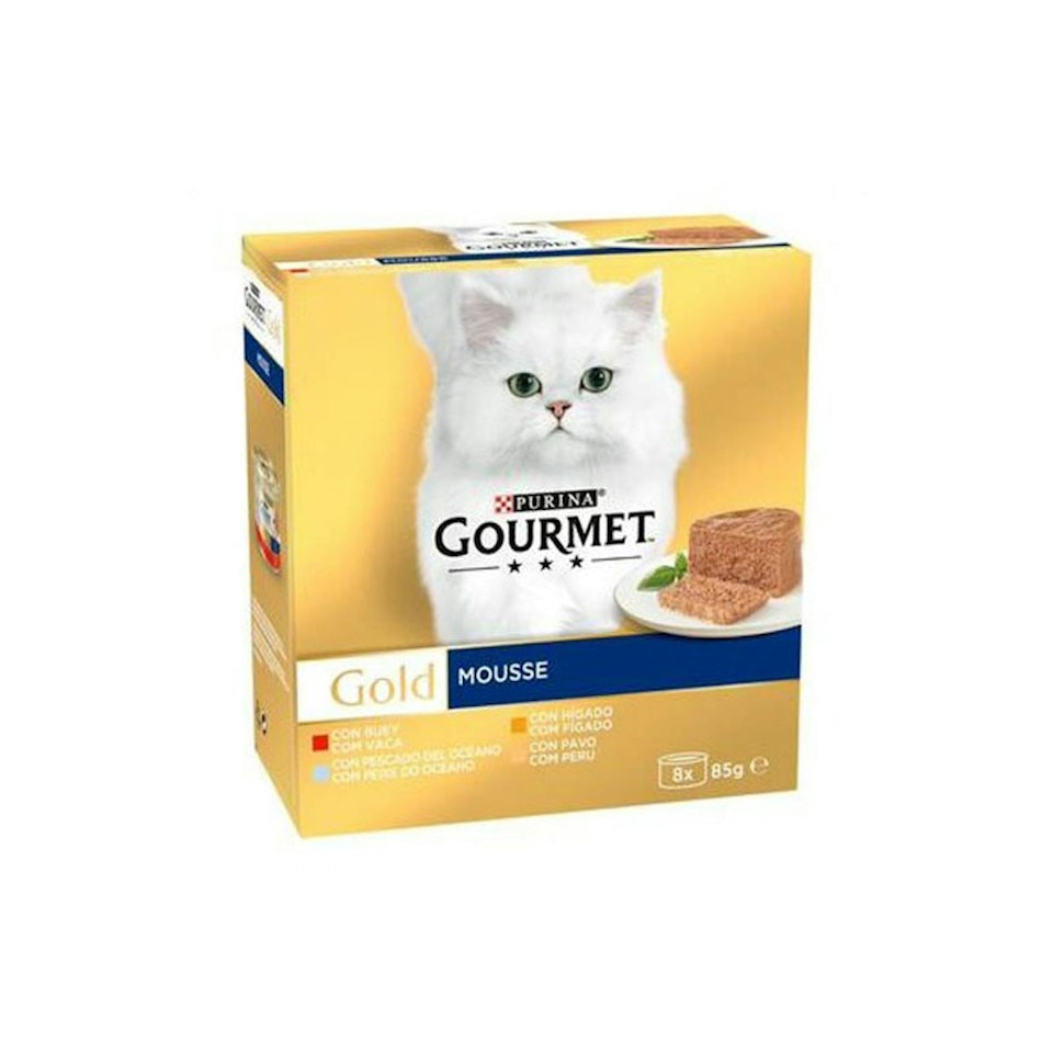 Comida Húmeda Gatos Mousse Gourmet Gold Pack 8X85G