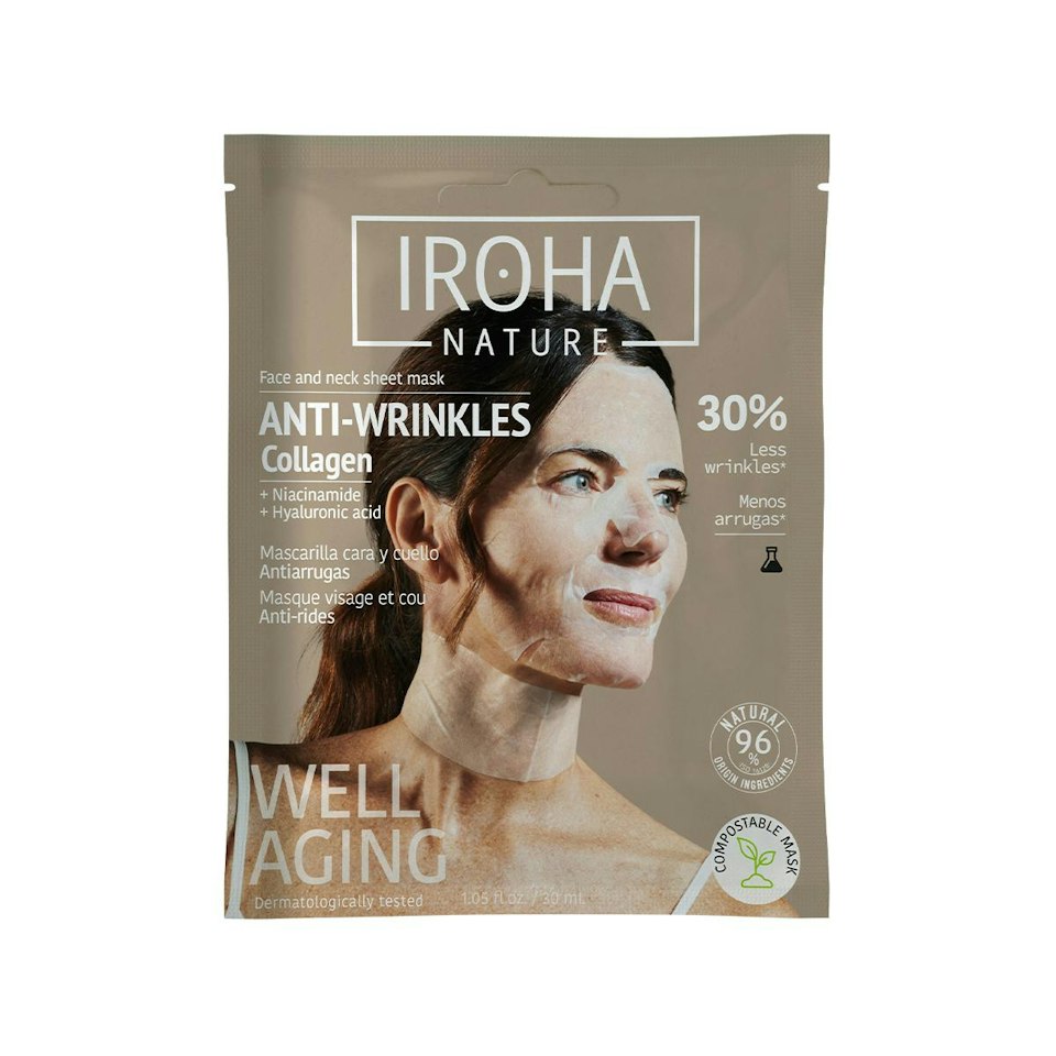 Mascarilla Antiarrugas Colágeno Y Ácido Hialurónico Iroha Nature