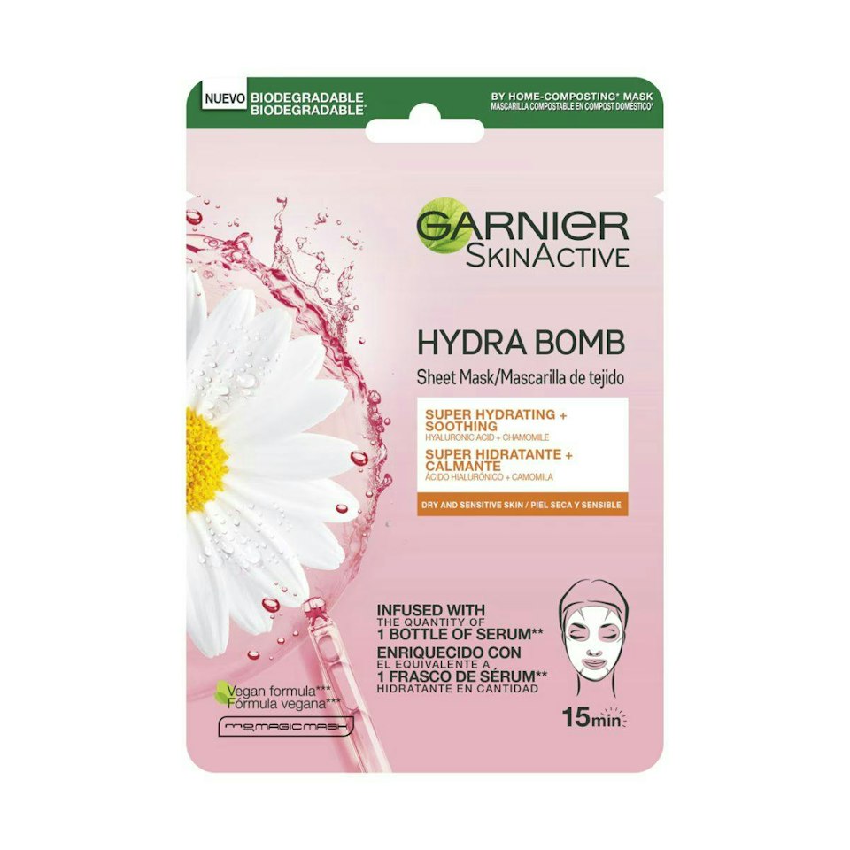 Mascarilla Tissu Calmante Hydra Bomb Camomila Garnier