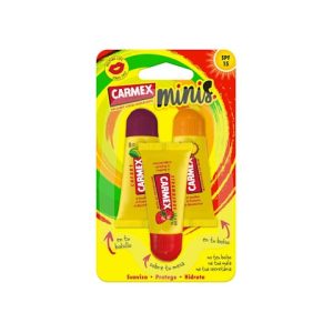 Mini Bálsamos Labiales Hidratantes SPF 15 Carmex Pack 3 Uds