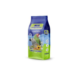 Alimento Loros Y Cotorras Mix Mascotas 600Gr